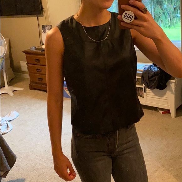 Black Leather Tank - Picture 1 of 4